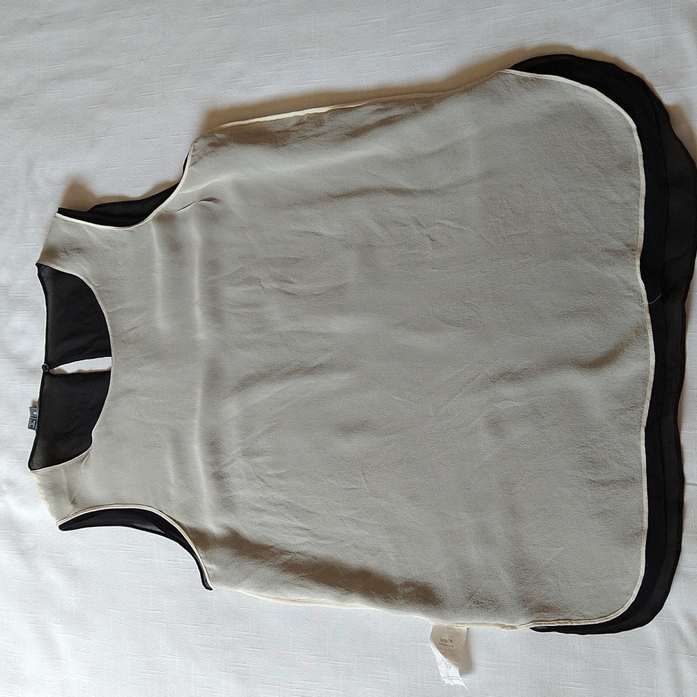 Vince black silk tank top - Picture 11 of 11
